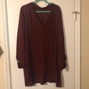 Eloquii maroon blouse. NWT size 24